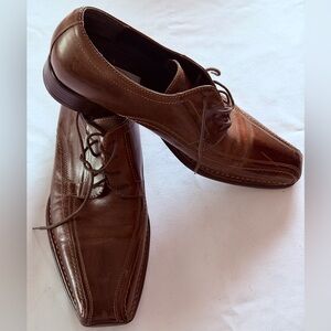 Preowned Crenny Romania Men's Brown Leather Lace-Up Dress Shoes Sz 11/43